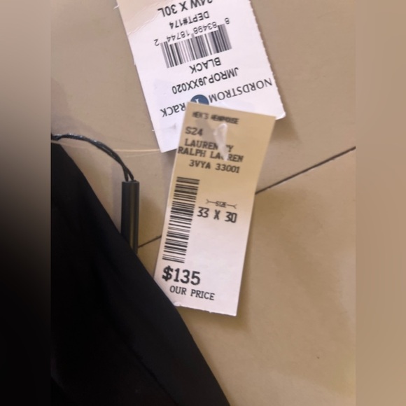 Calvin Klein Size 34W 30L STRAIGHT FIT New Pants black pockets men - Picture 5 of 16